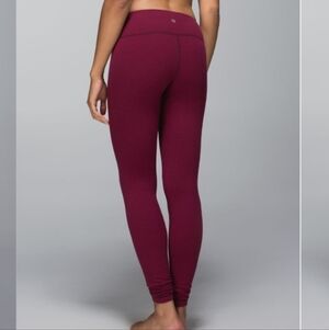 Lululemon Wunder Under Pant Luon Pique Rust Berry Bumble Berry size 6